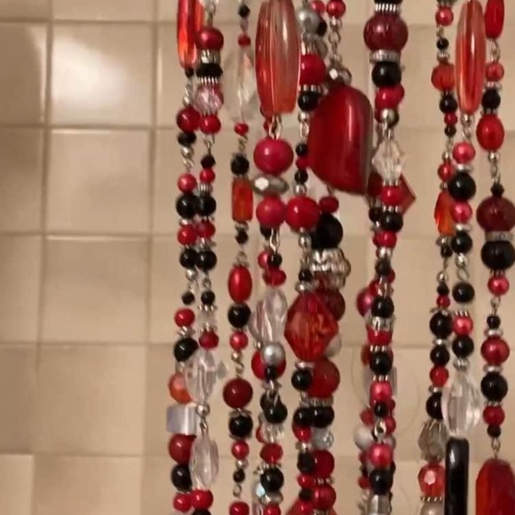 Red Beaded Hanging Decor - Picture 6 of 6